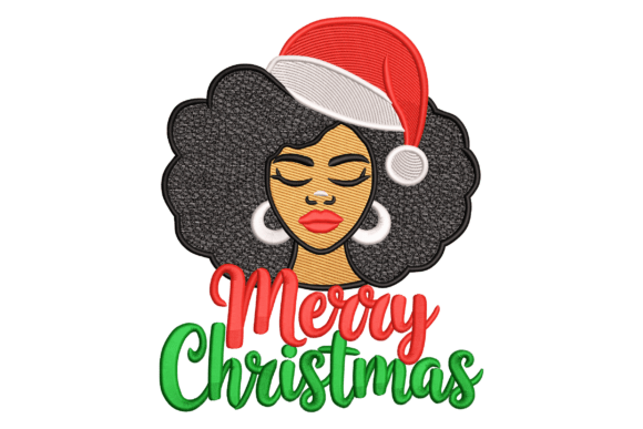 Afro Hair Embroidery Design
