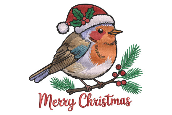 Bird with Santa Hat: A Christmas Embroidery Review