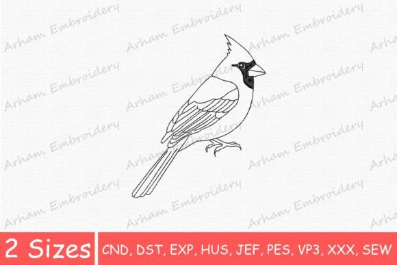 Cardinal Bird Embroidery Design Review