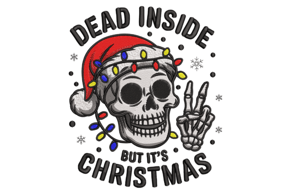 Christmas Skeleton Embroidery