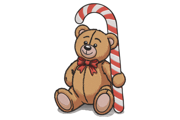 Christmas Teddy Bear Embroidery