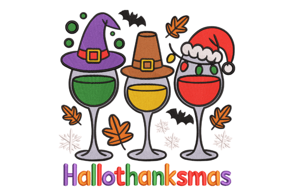 Christmas Wine Glasses