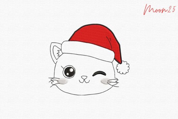 Cute Cat Santa Hat