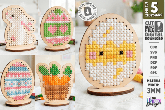 Easter Cross Stitch Laser Cut Bundle