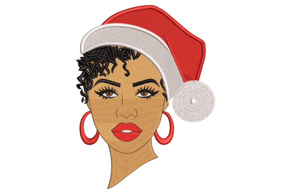 Santa Hat Girl Embroidery