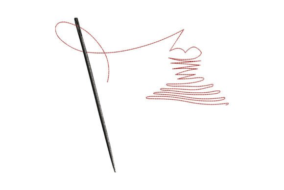 Sewing Needle Tree Embroidery