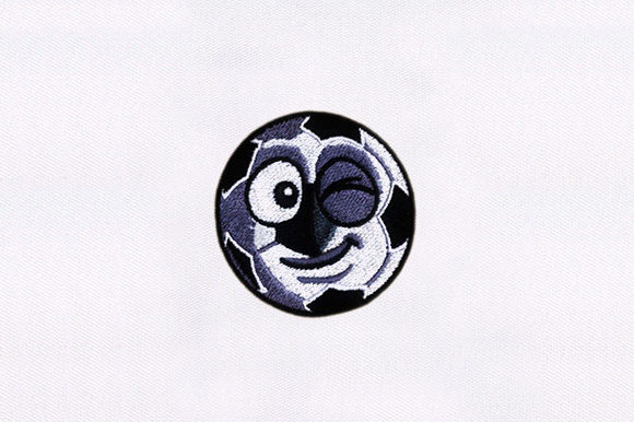 Soccer Ball Face Embroidery Design