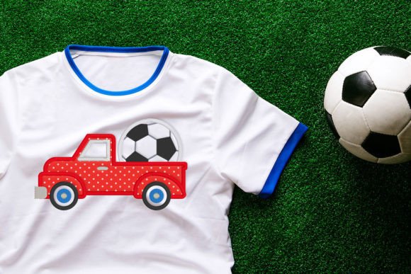 Vintage Truck with Soccer Ball Applique